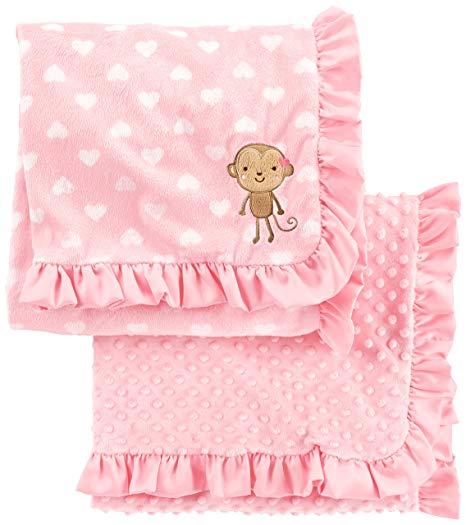 Simple Joys by Carter's Baby Girls' 2-Pack Plush Blankets