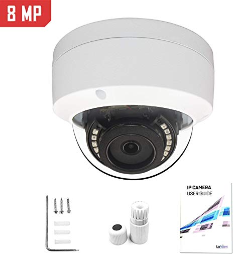 4K/8MP PoE Security IP Camera - Compatible as Hikvision DS-2CD2185FWD-I UltraHD 4K/8MP Dome Onvif IR Night Vision 3.6mm Lens Best for Home and Business Security 2 Year Warranty