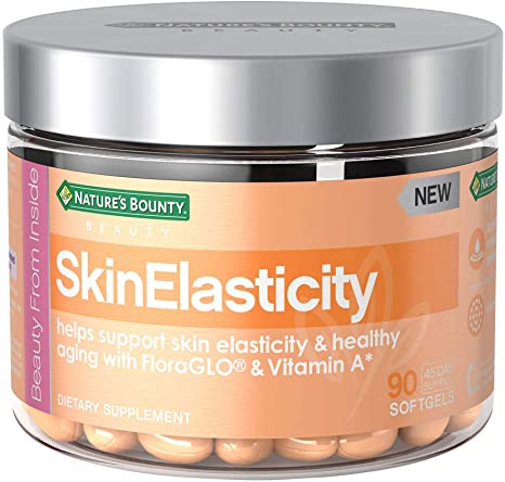 Nature's Bounty Skin Elasticity with Vitamin A   Floraglo, Support Immune System*, Helps Support Skin Elasticity & Healthy Aging*, 90 Softgels