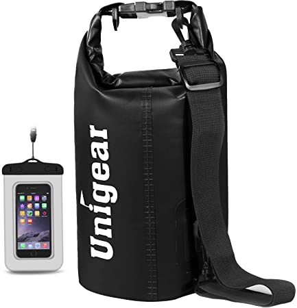 Unigear Dry Bag Waterproof, Floating and Lightweight Bags for Kayaking, Boating, Fishing, Swimming and Camping with Waterproof Phone Case