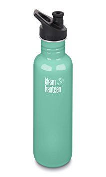 Klean Kanteen Classic Stainless Steel Water Bottle with Klean Coat, Single Wall and Leak Resistant Sport Cap 3.0 (NEW 2018)