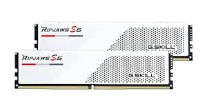 G.Skill Ripjaws S5 (Intel XMP) 32GB (2 x 16GB) DDR5 6000 CL32-38-38-96 1.35V Dual Channel Desktop Memory/RAM - F5-6000J3238F16GX2-RS5W (White)