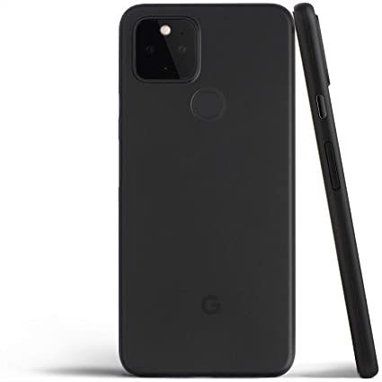 Pixel 5 Case, Thinnest Cover Premium Ultra Thin Light Slim Minimal Anti-Scratch Protective - for Google Pixel 5 | totallee (Frosted Black)