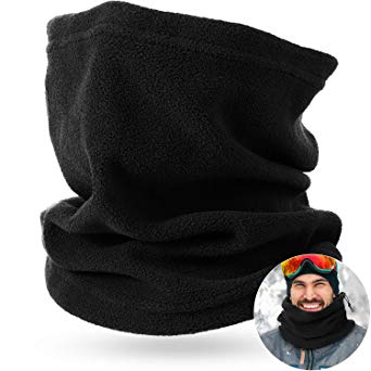 Fleece Winter Neck Gaiter Warmer Windproof Ski Face Mask for Men Women