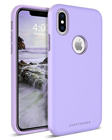 iPhone X Case, iPhone X Case Hard, BENTOBEN Shockproof Slim 2 in 1 Dual Layer Hybrid Hard PC Flexible TPU Rugged Basic Protective Phone Case Cover for iPhone X, Purple