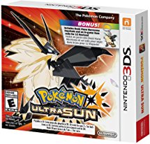 Limited Edition Pokemon Ultra Sun 3DS Game with Exclusive Dusk Mane Necrozma Keychain and Bonus In-game Code - Nintendo 3DS