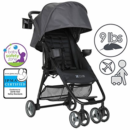 ZOE XL1 BEST Xtra Lightweight Travel & Everyday Umbrella Stroller System (Noah Grey)