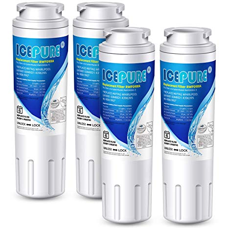 ICEPURE UKF8001 Replacement Refrigerator Water Filter, Compatible with Maytag UKF8001, UKF8001AXX, UKF8001P, Whirlpool 4396395, 469006, EDR4RXD1, EveryDrop Filter 4, Puriclean II, RWF0900A 4PACK