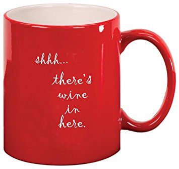 Shh... There's Wine in Here Coffee Mug (Red)