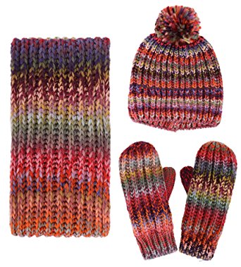 Arctic Paw Adult 3 Piece Winter Bundle - Hat, Scarf, and Mitten Set