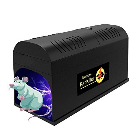 Electronic Rat Trap Electric Mouse Traps Automatic Rats Zapper Catcher Best Pest Control Reusable Powerful Effective Mice killer Extermination Eliminate Exterminating [Upgraded Version]