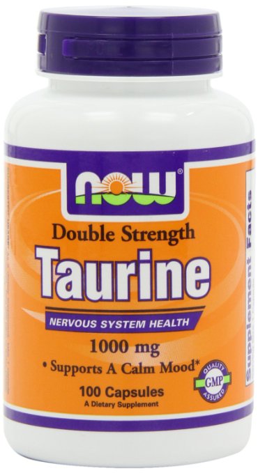 NOW Foods by Now: DOUBLE STRENGTH TAURINE NERVOUS SYSTEM HEALTH 1000MG 100 CAPSULES