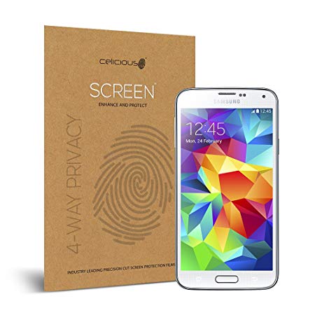 Celicious Privacy Plus 4-Way Anti-Spy Filter Screen Protector Film Compatible with Samsung Galaxy S5
