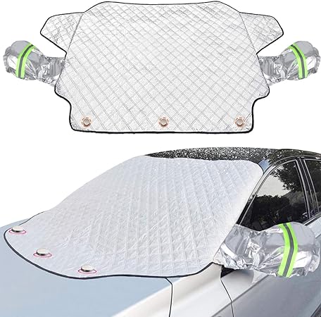 iZoeL Car Windshield Magnetic Snow Cover Car Windscreen with Wing Mirror Cover, Winter Frost Protector Ice Guard Waterproof Full Protection for Car (XL SUV Truck Size 157CM*126CM)