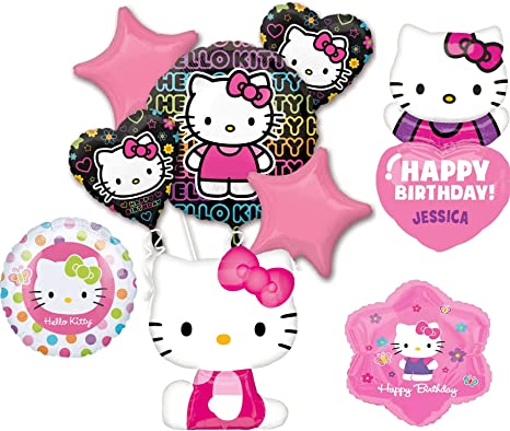 Hello Kitty Birthday Party Supplies Personalized Balloon Bouquet Decorations