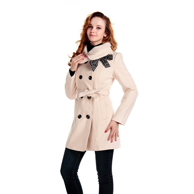 CHAREX® Women Wool Blends Coat Slim Trench Winter Coat Long Jacket Outwear