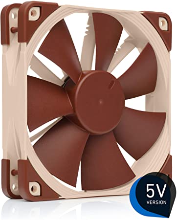 Noctua NF-F12 5V, Premium Quiet Fan with USB Power Adaptor Cable, 3-Pin, 5V Version (120mm, Brown)