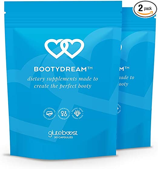 Gluteboost - BootyDream Butt Enhancement Pills - for Women - Natural Curve and Buttocks Enhancing Supplement - with Maca Root, Rose Hips, and Saw Palmetto - 2 Month Supply