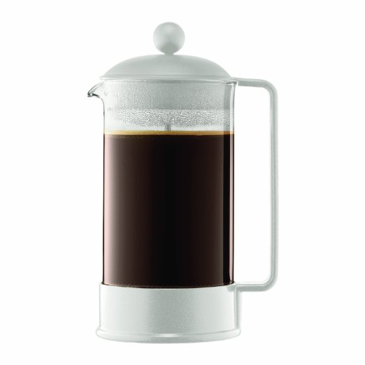 Brazil 8-Cup French Press Coffeemaker, 1-Liter, White