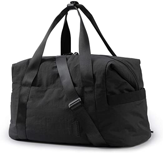 Weekender Bag, BAGSMART Travel Duffle Bag Carry On Bag Large Overnight Bag for Women, Black, Large