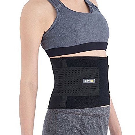 Bracoo Back Brace, Lumbar Stress Relief, Support & Posture Correction,Fulcrum, Black,Large/Xlarge