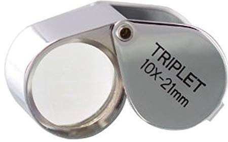 SE MJ31021C 10X21mm Triplet Professional Jewelers' Loupe, Chrome Round Body