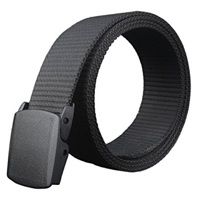 Perman Wild Men's Canvas Belt Hypoallergenic Metal-free Plastic Automatic Buckle