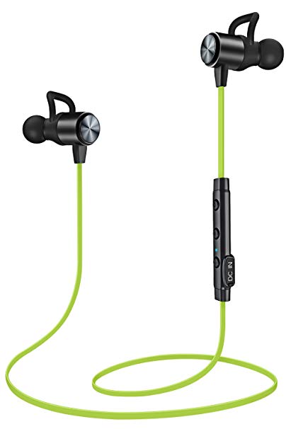 Bluetooth Headphones, Wireless Headphones, ATGOIN Sweatproof High Fidelity Stereo Bluetooth Earbuds Lightweight and Noise Canceling Wireless Earbuds Fit for Workout with Built-in Magnet