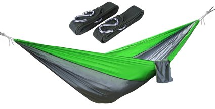 BalanceFrom Lightweight Portable Nylon Parachute Hammock with Two Hammock Tree Straps and Carrying Case