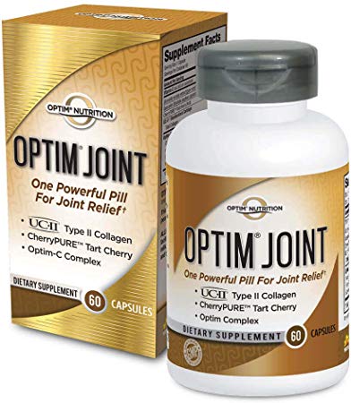 Optim Nutrition Optim Joint Supplement (60 caps) w/UC-II Type 2 Collagen, Clinically Proven 2X More Effective Than Glucosamine & Chondroitin: CherryPure Tart Cherry, Quercetin for Joint Relief
