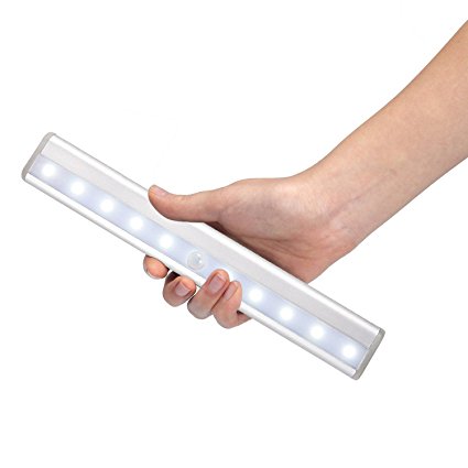 Rechargeable Motion Activated Stick-on LED Light Sensor with Magnetic Base for Closet Cabinet Wardrobe Attics