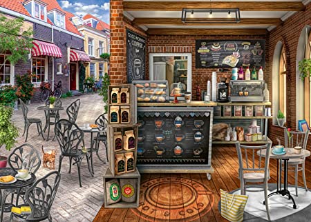 Ravensburger Quaint Café 1000 Piece Jigsaw Puzzle for Adults – Every Piece is Unique, Softclick Technology Means Pieces Fit Together Perfectly, Multicolor (16805)