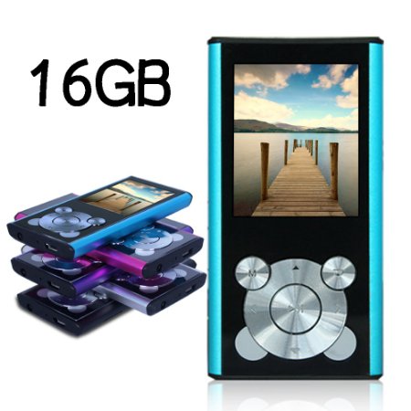 Tomameri 16GB Blue Portable MP4 Player MP3 Player Video Player with Photo Viewer  E-Book Reader  Voice Recorder with a slot for a micro SD card