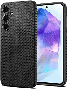 Spigen Liquid Air Phone Case Compatible with Samsung Galaxy A55 5G - Matte Black