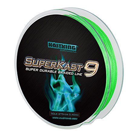 NEW! KastKing SuperKast9 - 9 Strand Braided Fishing Line – Advanced Braid Line for Maximum Casting Distance & Durability for Saltwater & Fresh Water Surf Fishing, Bass Fishing