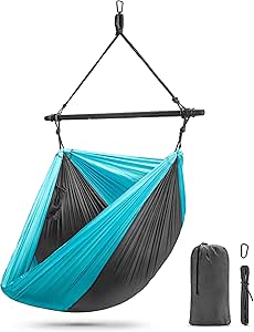 Sorbus Hanging Hammock Chair - Tree Pod Sensory Swing - Outdoor Camping Cacoon Chair - Collapsible and Lightweight Swings - Swinging Rocker Chairs for Camp, Travel, Hiking, Tent, Porch (500 lb Max)