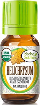 Organic Helichrysum Essential Oil (100% Pure - USDA Certified Organic) Best Therapeutic Grade Essential Oil - 10ml