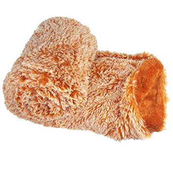 BOON Wholly Mammoth Throw Blanket, 50" x 60", Burnt Orange