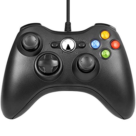 JAMSWALL Game Controller Gamepad for Xbox 360 USB Game Controller Wired Gaming Gamepad with Shoulders Buttons Joypad for Microsoft Xbox 360 & Windows PC