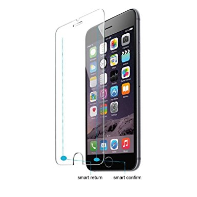 Onemax iPhone 6 / 6S Smart Tempered Glass Screen Protector with Invisible Back and Confirm Button, Built-in Smart Key in The Lower Left/Right Corner for Single Hand Operation