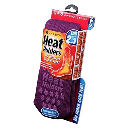 Womens/Ladies Heat Holders Extra Warm Thermal Slipper Socks (2.3 Tog), Lavender, UK 4-8 EURO 37-42