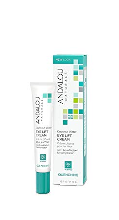 Andalou Naturals Coconut Water Eye Lift Cream, 0.6 Ounce Lightweight Anti-Aging Eye Cream