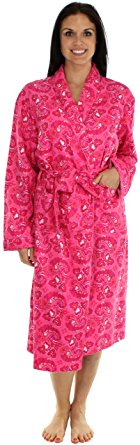bSoft Women's Sleepwear Bamboo Flannel Robe
