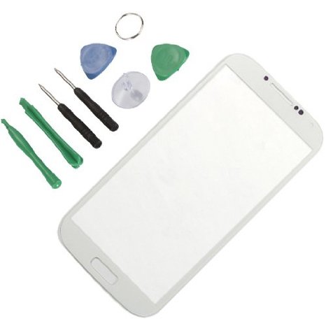 Generic Replacement Glass for Samsung Galaxy S4 SIV i9500 - Free TOOLS White