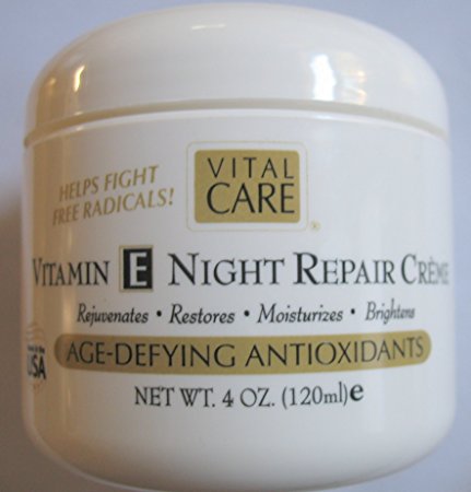 Vital Care Vitamin E Night Repair Creme Age-defying Antioxidants 4 Oz.