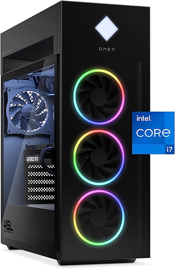 OMEN 45L Gaming Desktop, Intel Core i7-13700KF, 16 GB RAM, 1 TB Solid State Drive, NVIDIA GeForce RTX 4070 Ti Graphics, Windows 11 Home, GT22-1072 (2023)