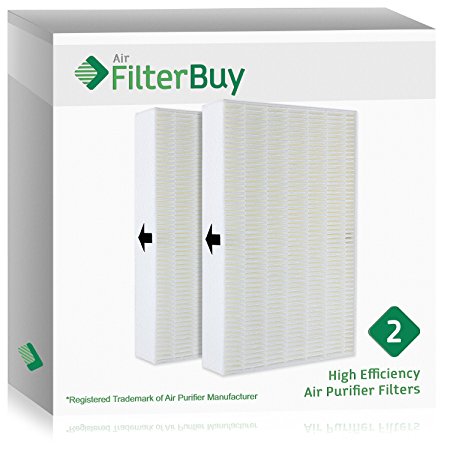 2 - FilterBuy Honeywell R Filters, HRF-R3 HEPA Replacement Filters. Designed by FilterBuy to fit Honeywell HPA-090 Series, HPA-100 Series, HPA200 Series & HPA300 Series Air Cleaning Systems.