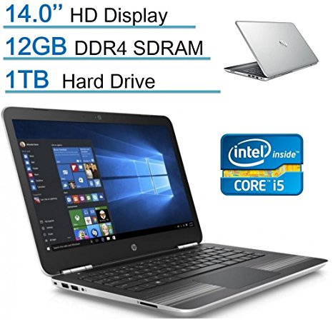 HP Pavilion 14’’ HD WLED-backlit Display (1366x768) Laptop PC, Intel Core i5-6200U, 12GB RAM, 1TB HDD, B&O Play, Bluetooth, Backlit Keyboard, Up to 10 hours battery life, Windows 10