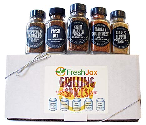 FreshJax Gourmet Spices and Seasoning Grilling Spice Set, (Set of 5)