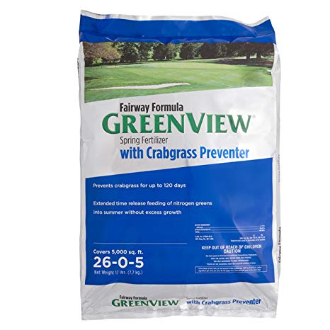 GreenView Fairway Formula Spring Fertilizer with Crabgrass Preventer, 17 lb bag, Covers 5,000 sq. ft.
